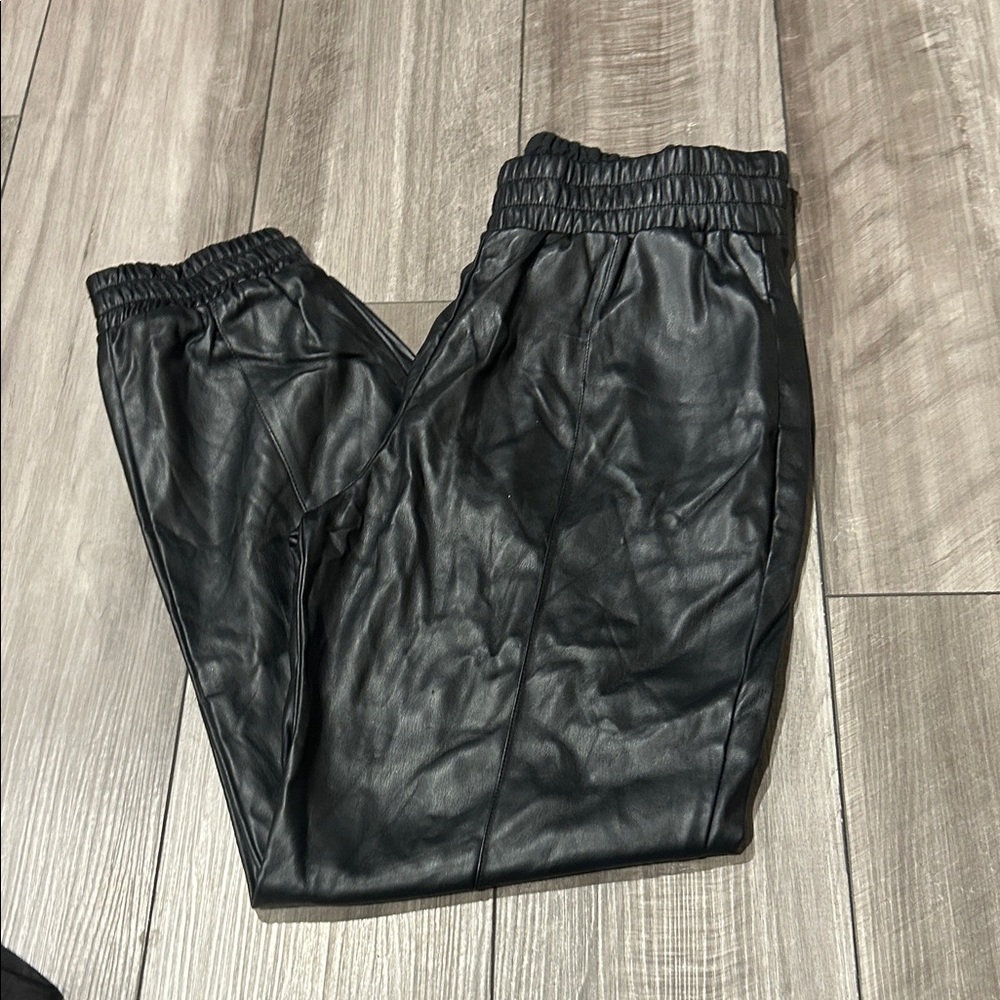 Express Black Faux Leather Pants